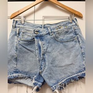 R13 | Light Blue Distressed Jean Shorts